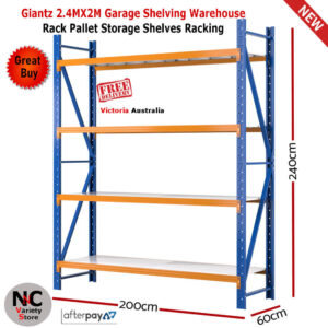 Giantz 2.4MX2M Garage Shelving Warehouse Rack Pallet Storage