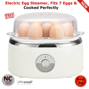 Electric Egg Steamer, Fits 7 Eggs & Cooked Perfectly