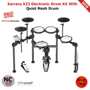 Karrera X23 Electronic Drum Kit With Quiet Mesh Drum