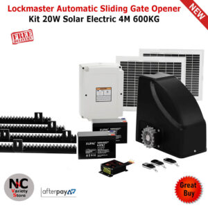 Lockmaster Automatic Sliding Gate Opener Kit 20W Solar600KG