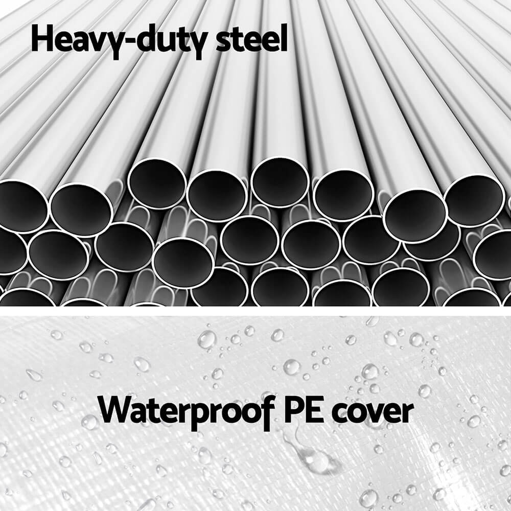 Instahut Carports 6X6M Carport Kits Steel Shelter Gazebo – Nice N Cheap Variety Store Instahut Carports 6X6M Carport Kits Steel Shelter Gazebo - Image 6