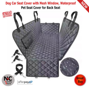 Dog Car Seat Cover with Mesh Window, Waterproof