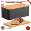 Bread Bin With Bamboo Lid Used As Chopping Board For Kitchen – Nice N Cheap Variety Store Bread Bin With Bamboo Lid Used As Chopping Board For Kitchen Product Image Nice N Cheap Variety Store