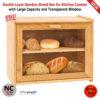 Double Layer Bamboo Bread Box For Kitchen Counter – Nice N Cheap Variety Store Double Layer Bamboo Bread Box For Kitchen Counter Product Image Nice N Cheap Variety Store