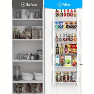 6 Tier Adjustable Baskets Over Door Pantry Organiser – Nice N Cheap Variety Store 6 Tier Adjustable Baskets Over Door Pantry Organiser - Image 5