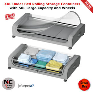 XXL Under Bed Rolling Storage Containers with 50L Large