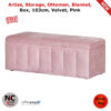 Velvet Storage Ottoman