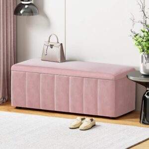 Artiss Velvet Storage Ottoman 103Cm Pink – Nice N Cheap Variety Store Velvet Storage Ottoman