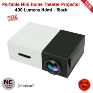 Portable Mini Home Theater Projector - Black