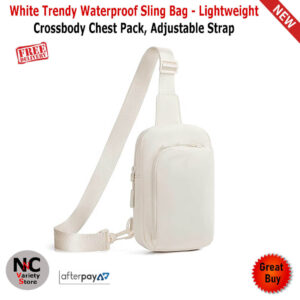 White Trendy Waterproof Sling Bag