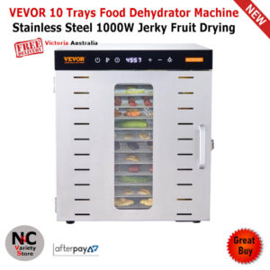 VEVOR 10 Trays Food Dehydrator Machine Stainless Steel