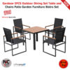 Gardeon 5Pcs Outdoor Dining Set Table And Chairs Patio
