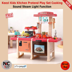 Keezi Kids Kitchen Pretend Play Set Cooking Sound Steam Light