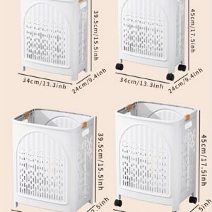 A Wheeled Foldable Plastic Laundry Basket For Design Convenience. - Image 8