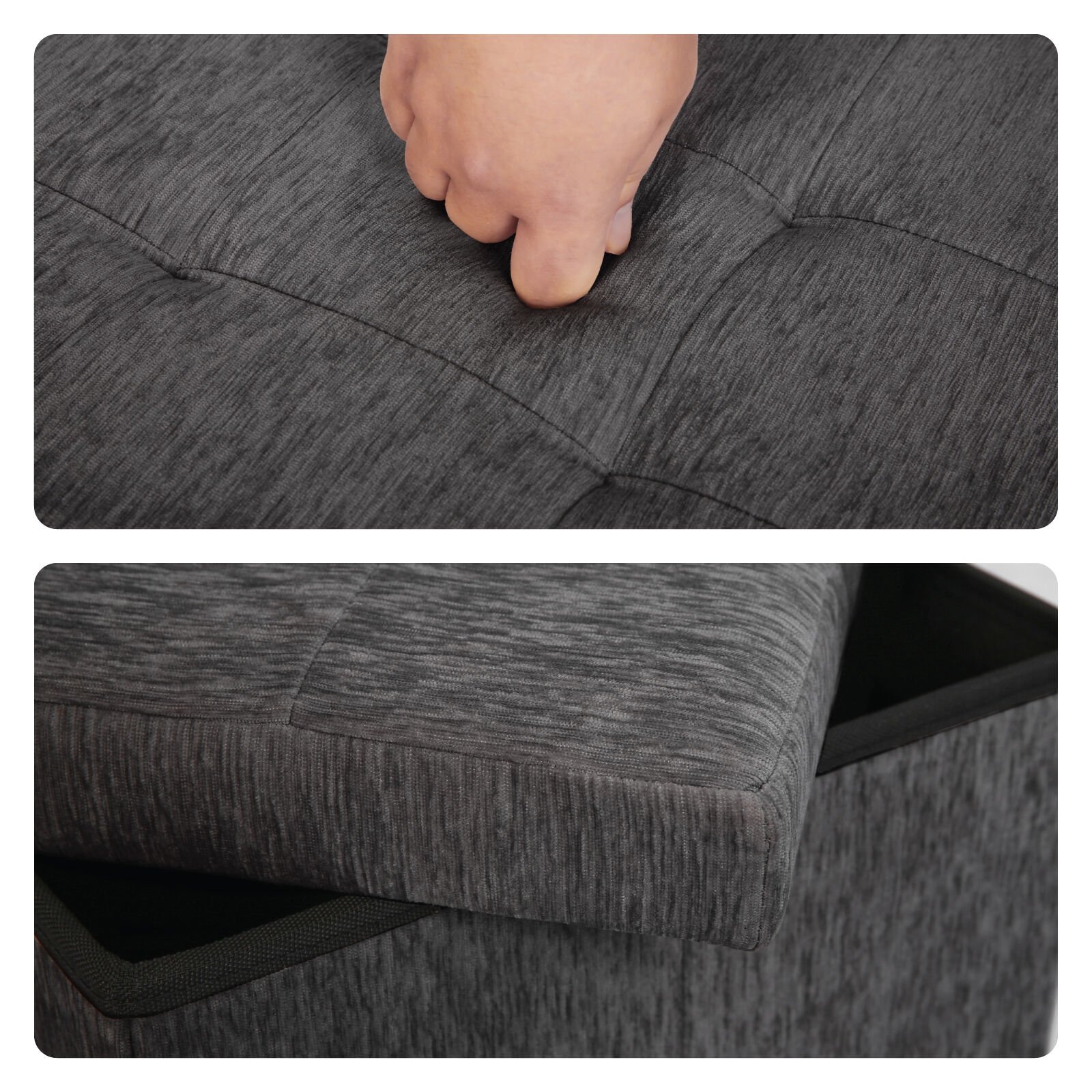 Foldable Storage Ottoman - Flip Lid Side Table – Nice N Cheap Variety Store Foldable Storage Ottoman - Flip Lid Side Table - Image 8