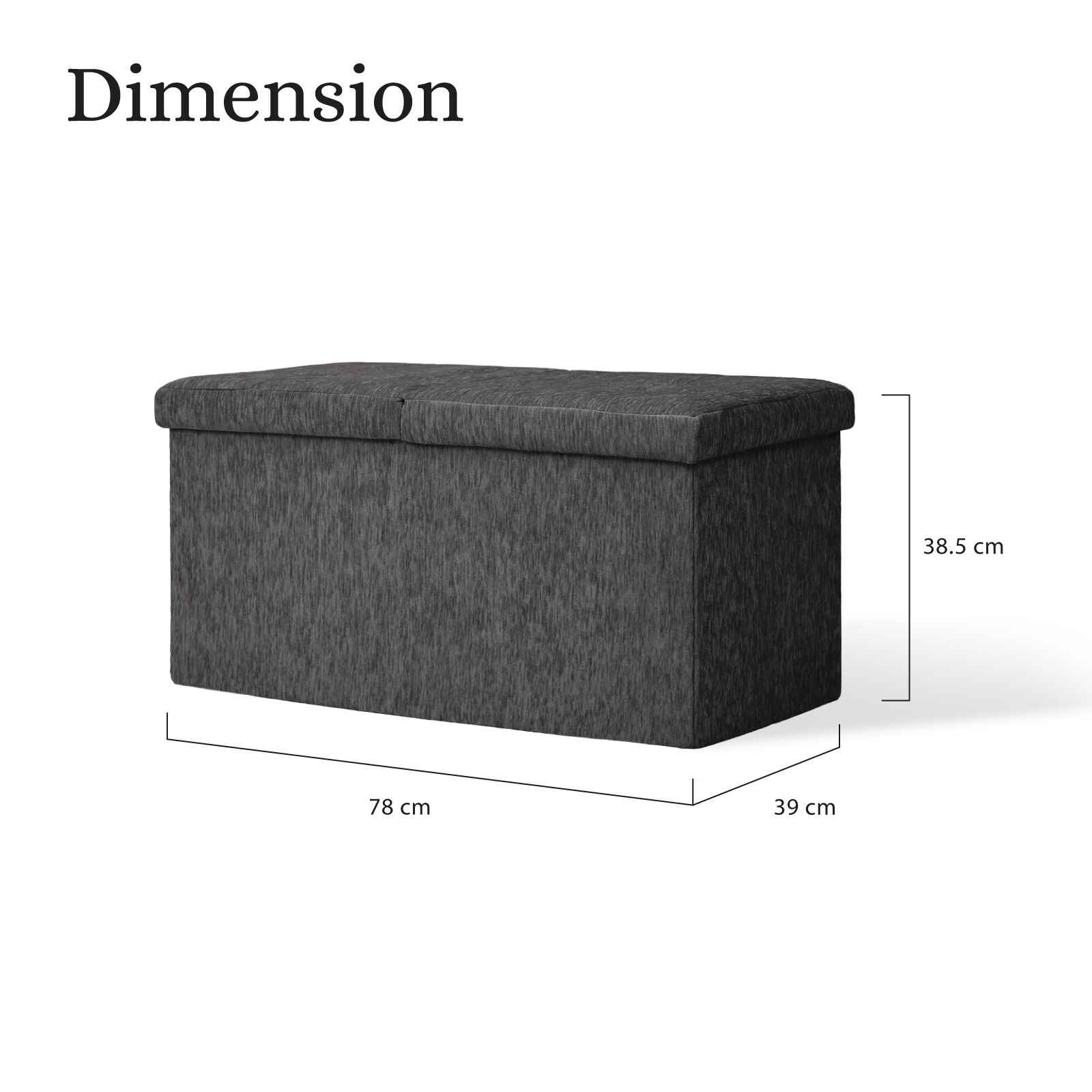 Foldable Storage Ottoman - Flip Lid Side Table – Nice N Cheap Variety Store Foldable Storage Ottoman - Flip Lid Side Table - Image 10