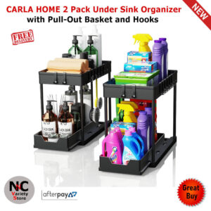 CARLA HOME 2 Pack Under Sink Organizer
