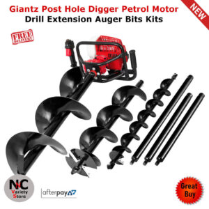 Giantz Post Hole Digger Petrol Motor Drill Extension Auger Bits Kits