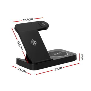 Devanti 4-In-1 Wireless Charger Station For Phone Black – Nice N Cheap Variety Store Devanti 4-In-1 Wireless Charger Station For Phone Black - Image 2