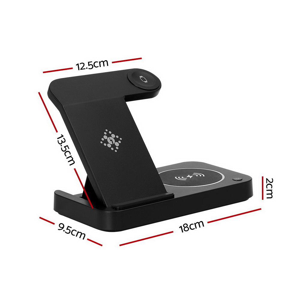Devanti 4-In-1 Wireless Charger Station For Phone Black – Nice N Cheap Variety Store Devanti 4-In-1 Wireless Charger Station For Phone Black - Image 2