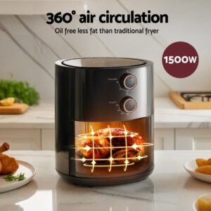Devanti 4L Air Fryer Knob Control 1500W – Nice N Cheap Variety Store Devanti 4L Air Fryer Knob Control 1500W - Image 6