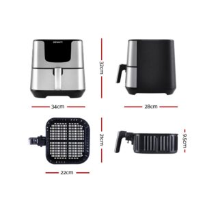 Devanti Air Fryer 7L Lcd Fryers Stainless Steel – Nice N Cheap Variety Store Devanti Air Fryer 7L Lcd Fryers Stainless Steel - Image 2