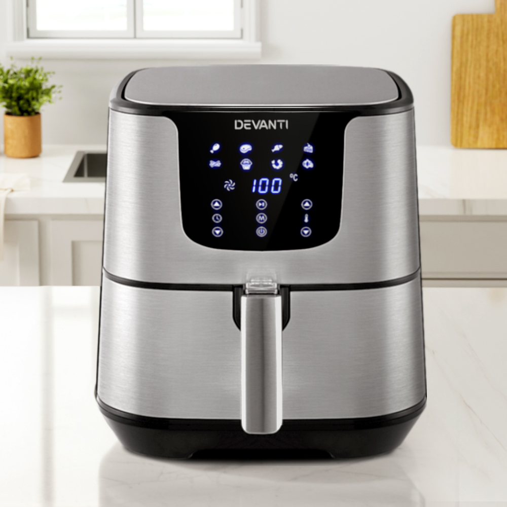 Devanti Air Fryer 7L Lcd Fryers Stainless Steel – Nice N Cheap Variety Store Devanti Air Fryer 7L Lcd Fryers Stainless Steel