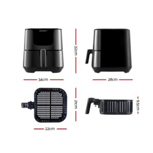 Devanti Air Fryer 7L Lcd Fryers Black – Nice N Cheap Variety Store Devanti Air Fryer 7L Lcd Fryers Black - Image 2