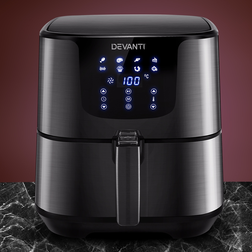 Devanti Air Fryer 7L Lcd Fryers Black – Nice N Cheap Variety Store Devanti Air Fryer 7L Lcd Fryers Black