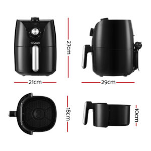 Devanti Air Fryer 2.5L Knob Fryers – Nice N Cheap Variety Store Devanti Air Fryer 2.5L Knob Fryers - Image 2
