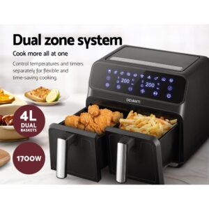 Devanti Air Fryer 8L Dual Zone Fryers – Nice N Cheap Variety Store Devanti Air Fryer 8L Dual Zone Fryers - Image 5