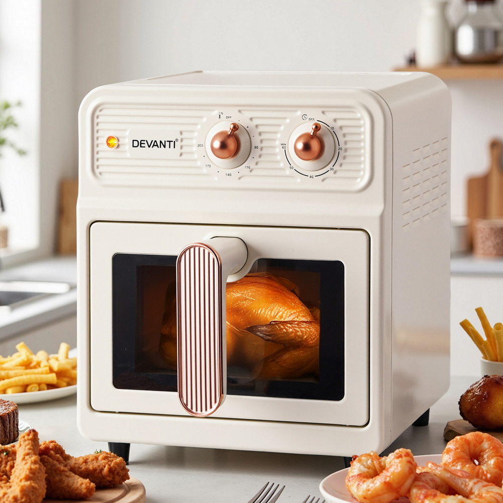 Devanti 6L Air Fryer Knob Control 1700W Cream – Nice N Cheap Variety Store Devanti 6L Air Fryer Knob Control 1700W Cream - Image 7