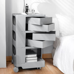 Artissin Storage Trolley Bedside Table 5 Tier Cart Boby Replica Grey – Nice N Cheap Variety Store Artissin Storage Trolley Bedside Table 5 Tier Cart Boby Replica Grey