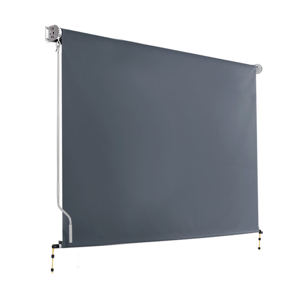 Instahut 2.7X2.5M Outdoor Blinds Awning Roll Down Canopy Retractable Outdoor Blinds Window Shade Grey – Nice N Cheap Variety Store Instahut 2.7X2.5M Outdoor Blinds Awning Roll Down Canopy Retractable Outdoor Blinds Window Shade Grey