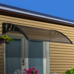 Instahut Window Door Awning 1Mx3M Brown - Image 7