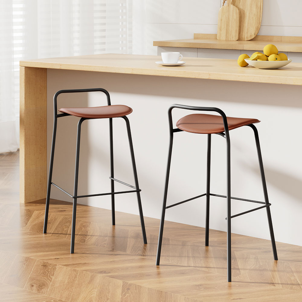 Artiss Bar Stools (Set Of 2) | Metal Brown – Nice N Cheap Variety Store Bar Stools