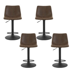 Artiss 4X Vintage Leather Swivel Bar Stools Brown – Nice N Cheap Variety Store Vintage Bar Stools