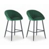Artiss 2X Green Velvet Bar Stools For Kitchen &Amp; Dining – Nice N Cheap Variety Store Green Velvet Bar Stools