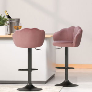 Velvet Pink Bar Stools