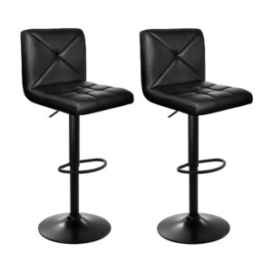 Black Leather Bar Stools