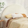 Artiss Bed Head Headboard Bed Frame Queen Boucle - Grei White Product Image Nice N Cheap Variety Store
