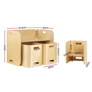 Keezi 3Pcs Kids Table And Chairs Set Multifunctional Storage Desk – Nice N Cheap Variety Store Keezi 3Pcs Kids Table And Chairs Set Multifunctional Storage Desk - Image 2
