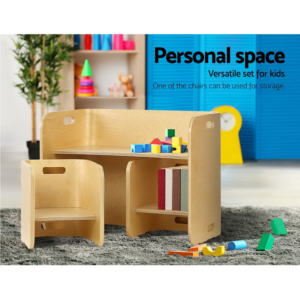 Keezi 3Pcs Kids Table And Chairs Set Multifunctional Storage Desk – Nice N Cheap Variety Store Keezi 3Pcs Kids Table And Chairs Set Multifunctional Storage Desk - Image 4
