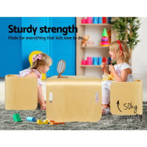 Keezi 3Pcs Kids Table And Chairs Set Multifunctional Storage Desk – Nice N Cheap Variety Store Keezi 3Pcs Kids Table And Chairs Set Multifunctional Storage Desk - Image 5