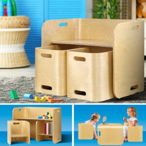 Keezi 3Pcs Kids Table And Chairs Set Multifunctional Storage Desk – Nice N Cheap Variety Store Keezi 3Pcs Kids Table And Chairs Set Multifunctional Storage Desk - Image 7