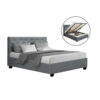 Artiss Bed Frame Double Size Gas Lift Grey Vila Product Image Nice N Cheap Variety Store