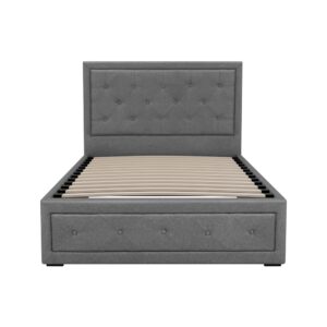 Artiss King Single Gas Lift Bed Frame - Grey Wood – Nice N Cheap Variety Store King Single Gas Lift Bed