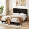 Artiss Queen Bed Frame | Black Velvet Geometric Headboard – Nice N Cheap Variety Store Queen Bed Frame