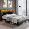Artiss Queen Bed Frame With Led Storage Headboard Black – Nice N Cheap Variety Store Queen Bed Frame