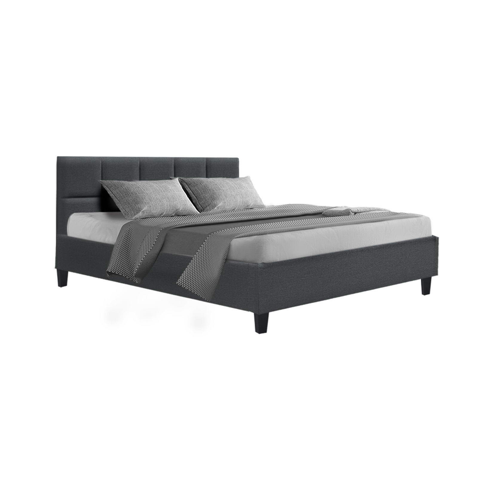 Artiss Tino Double Bed Frame | Charcoal – Nice N Cheap Variety Store Double Bed Frame